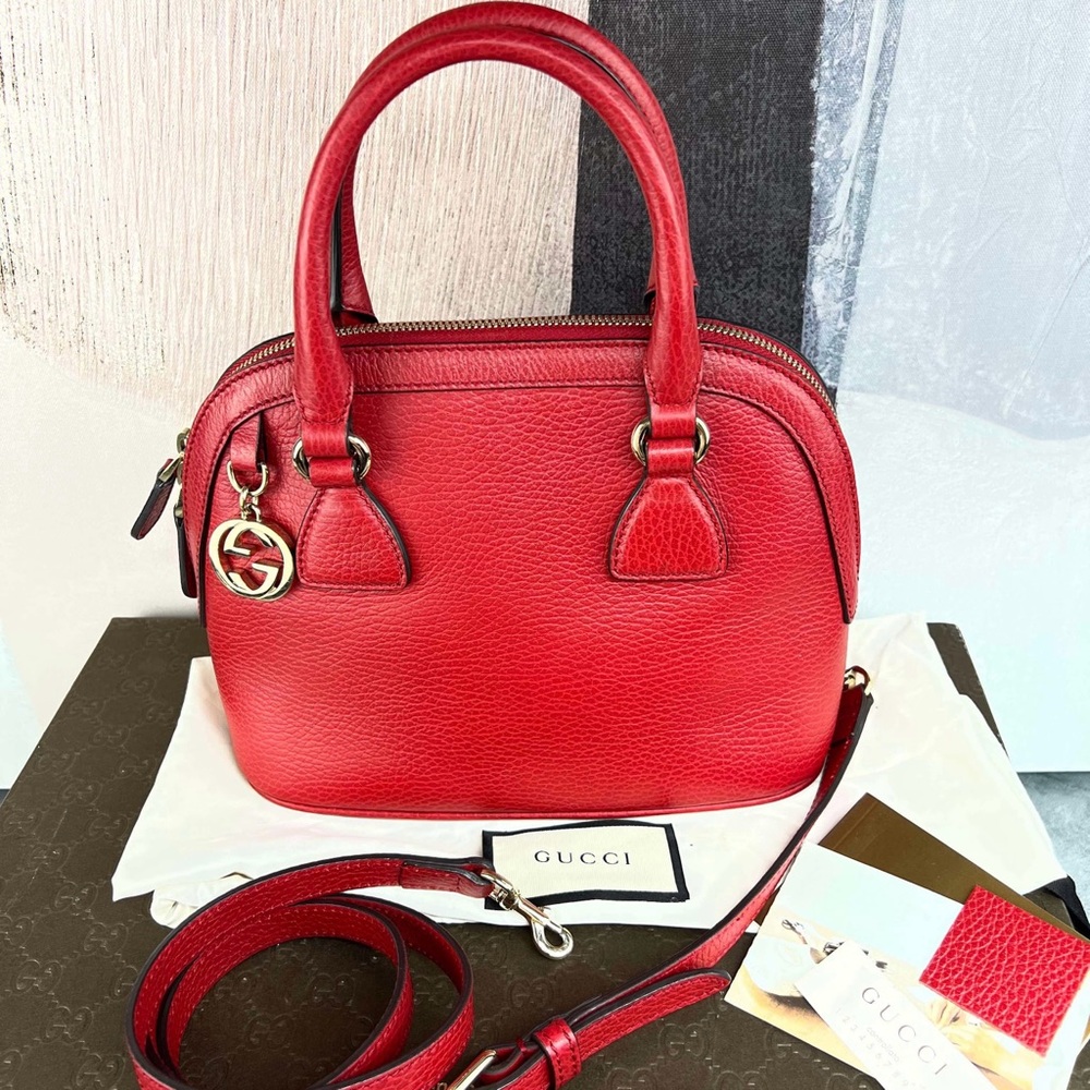 🌵Gucci Leather Charm Dome SM Sachel/Sling bag🌵
